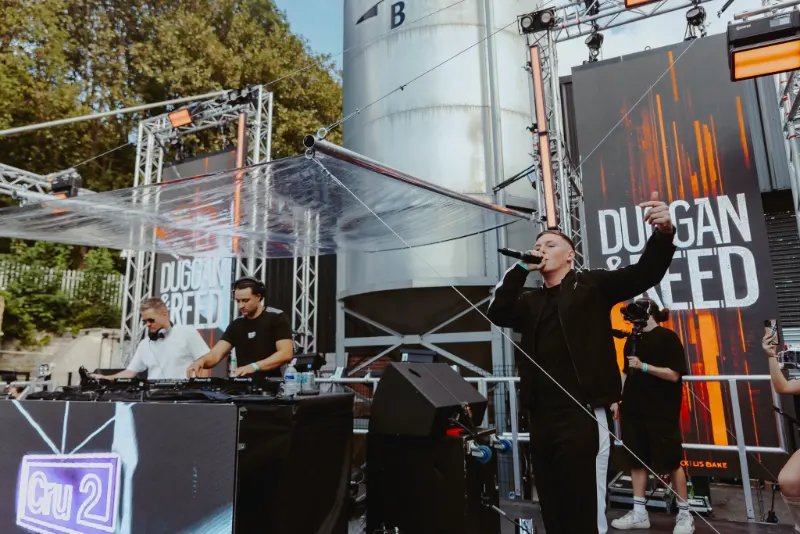 Cru2 Leeds Shutdown - Bassline performance with professional stage lighting